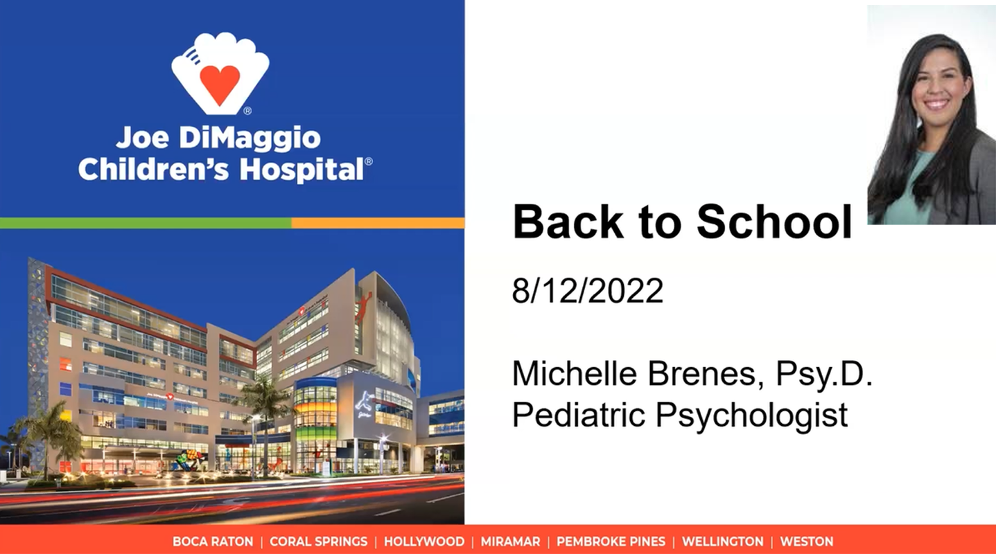mental health and back to school with dr. michelle brenes