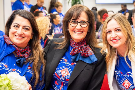 Maria Panayotou, Jineal Shinn, and Caitlin Stella at Magnet celebration